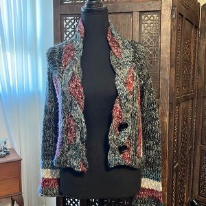 Hand knit cardigan sweater